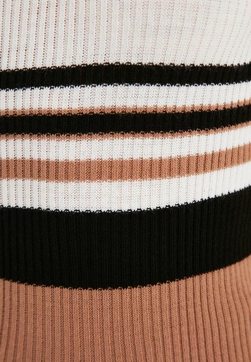 Trendyol - Striped turtleneck knitwear sweater  - multi