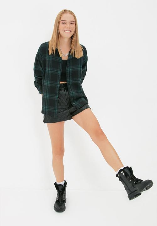 Trendyol - Plaid shirt  - green