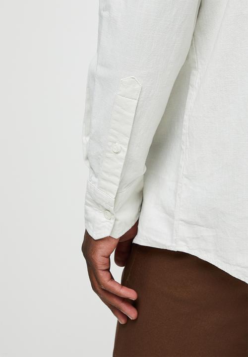Lark & Crosse - Regular fit textured shirt - light grey