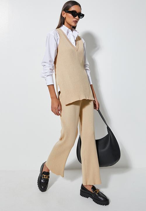 Superbalist - Cotton rib singlet - sand