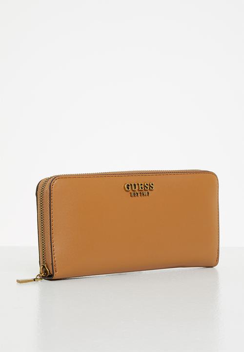 GUESS - Laurel slg large zip around - brown 