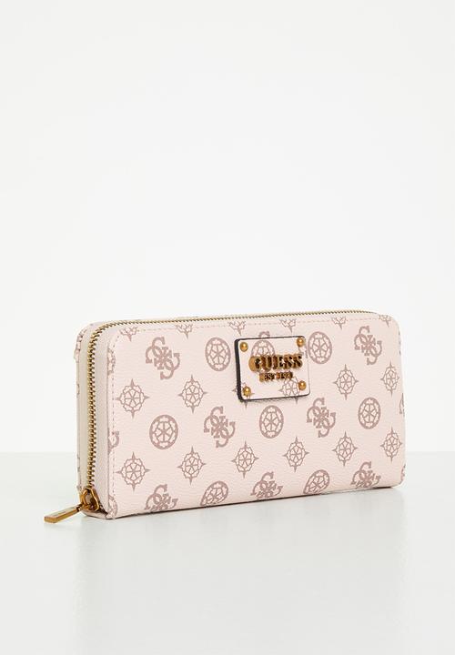 GUESS - Centre stage slg large zip around - light pink