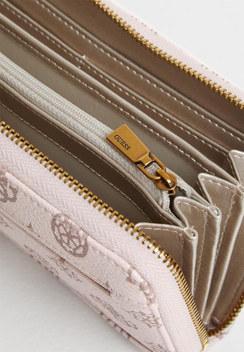 GUESS - Centre stage slg large zip around - light pink