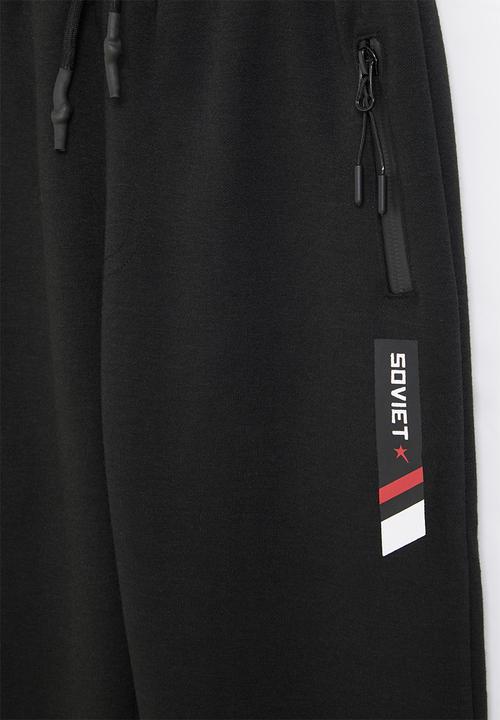 SOVIET - B brookstone boys track pants  - black
