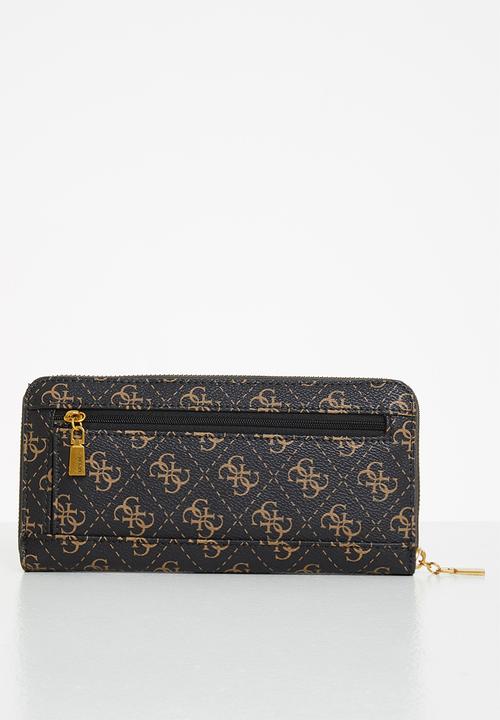 GUESS - Katey slg large zip around - black & brown