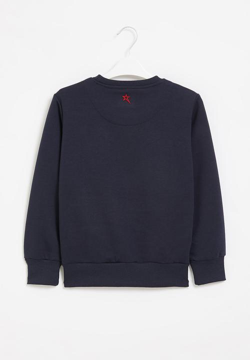 SOVIET - B mesa-2 crew neck sweat top - navy