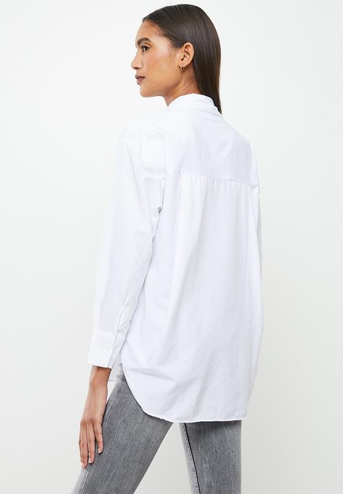Trendyol - Boyfriend shirt - white