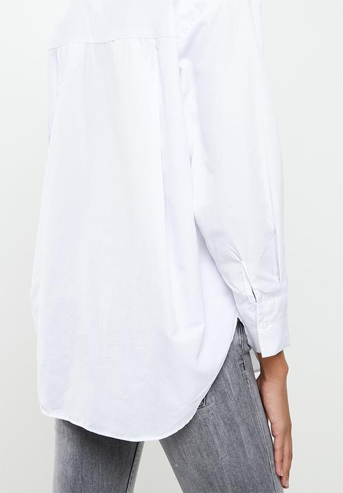 Trendyol - Boyfriend shirt - white