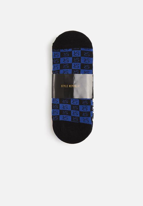 STYLE REPUBLIC - 3-pack branded secret socks - multi 