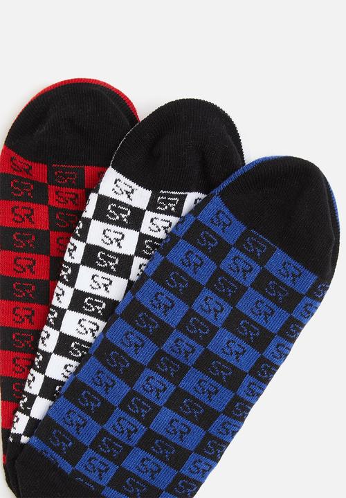 STYLE REPUBLIC - 3-pack branded secret socks - multi 