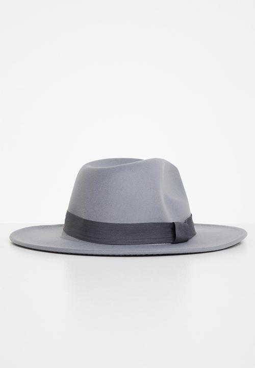 edit - Wide brim fedora - grey