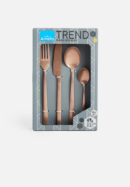 Amefa - Manile 16pce copper cutlery set
