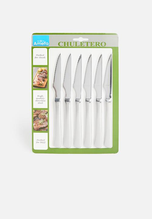 Amefa - Chuletero steak knives set of 6 - stainless steel