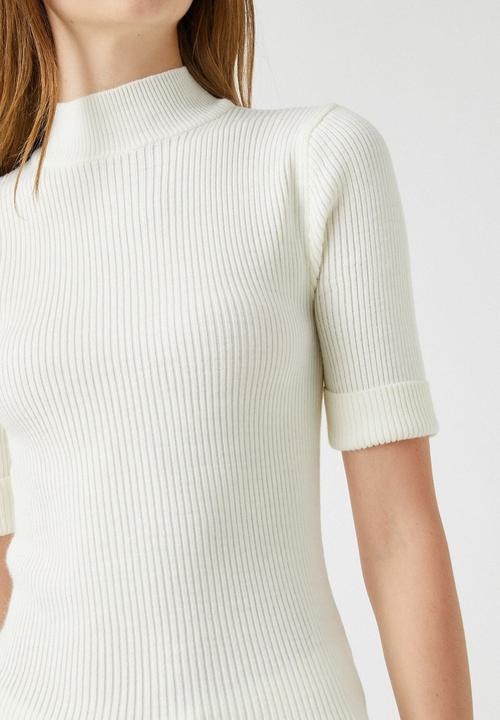 Koton - Turtle neck sweater ribbed - off white
