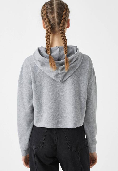 Koton - Hooded cotton sweater - grey