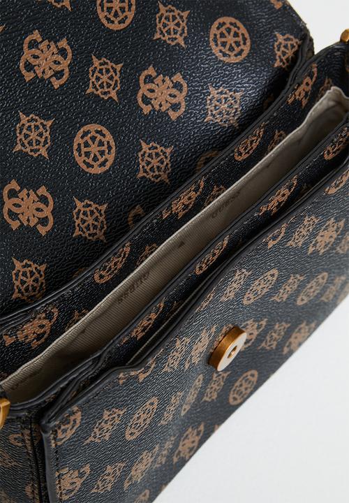 GUESS - Centre stage crossbody flap - mocha 