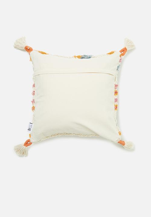 Sixth Floor - Raven tuft cushion cover - multi