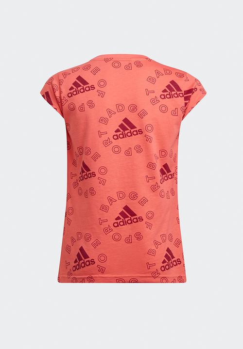 adidas Originals - G logo t esssemi - turbo & legacy burgundy