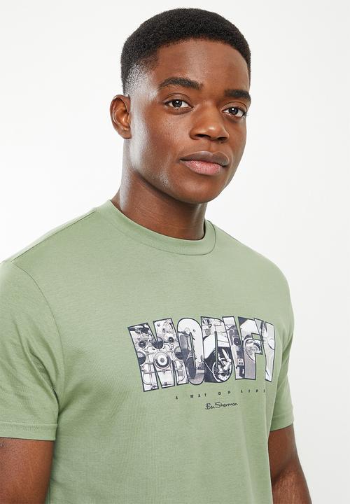 Ben Sherman - Scooter culture tee - pale khaki
