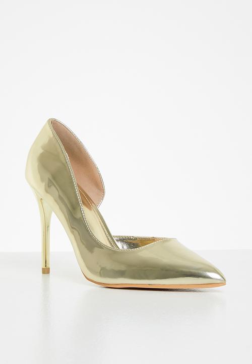 Glamorous - Metallic stiletto court - gold