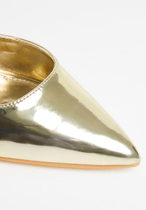 Glamorous - Metallic stiletto court - gold