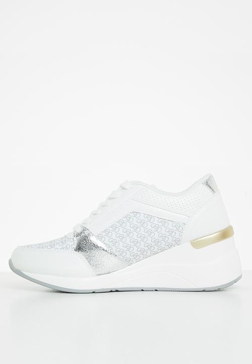 SISSY BOY - Logomania wedge sneaker - white