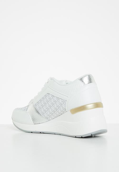 SISSY BOY - Logomania wedge sneaker - white