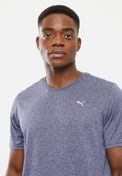 PUMA - Performance Heather Training Tee- Peacoat heather