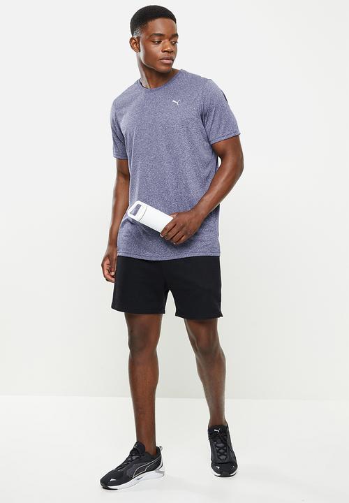 PUMA - Performance Heather Training Tee- Peacoat heather