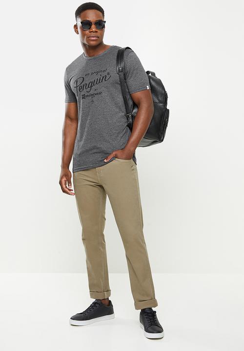 Original Penguin - Munsingwear tee - charcoal heather