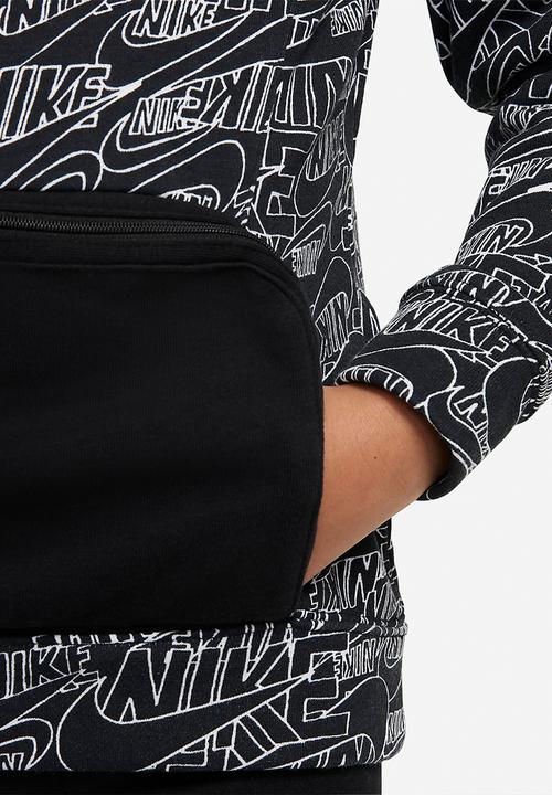 Nike - Nkb b nsw nike read aop hoodie - black