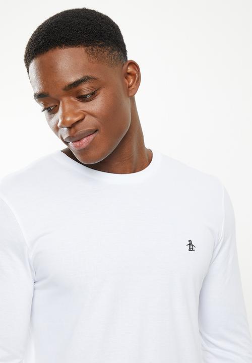 Original Penguin - Long sleeve embroidered logo - bright white