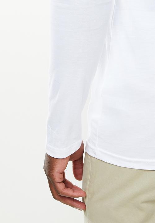 Original Penguin - Long sleeve embroidered logo - bright white