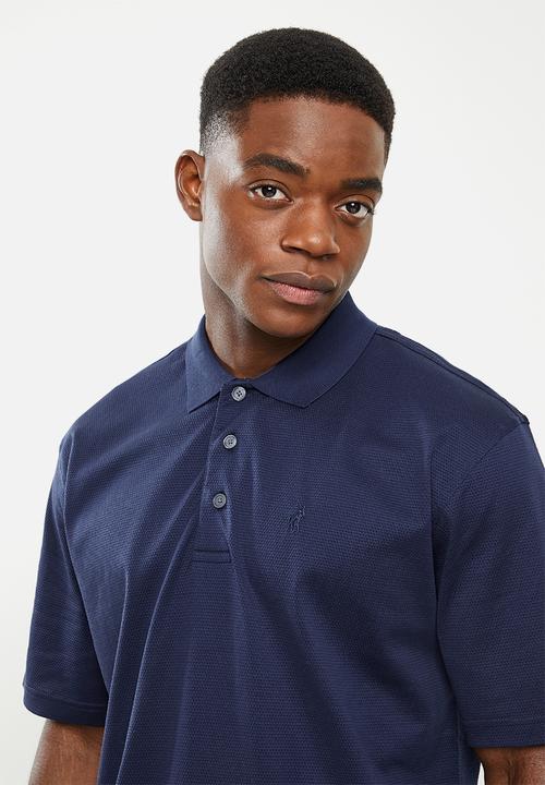 POLO - Men merc textured golfer - navy
