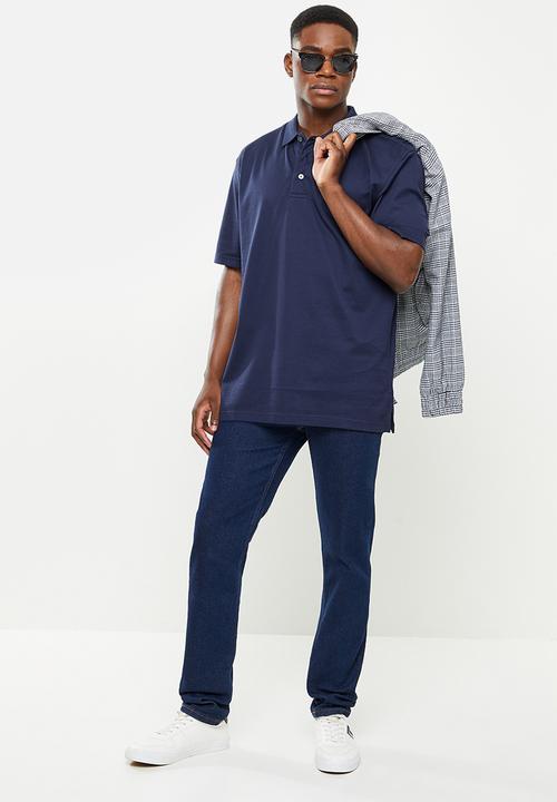 POLO - Men merc textured golfer - navy