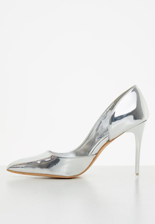 Glamorous - Metallic stiletto court - silver