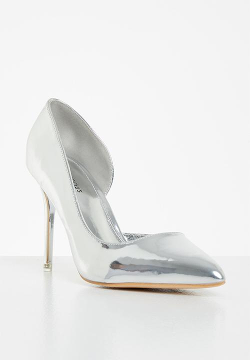 Glamorous - Metallic stiletto court - silver