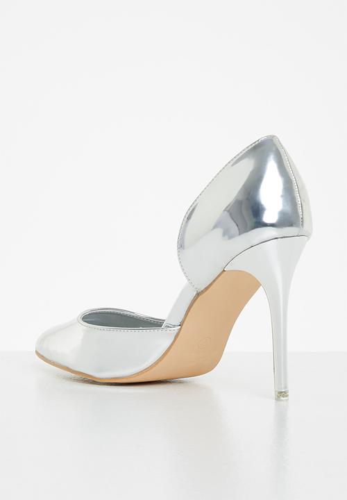 Glamorous - Metallic stiletto court - silver