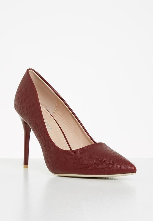 Glamorous - Barely there stiletto court - burgundy