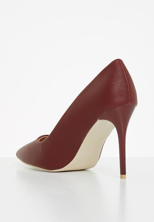 Glamorous - Barely there stiletto court - burgundy