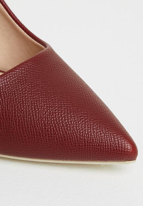 Glamorous - Barely there stiletto court - burgundy