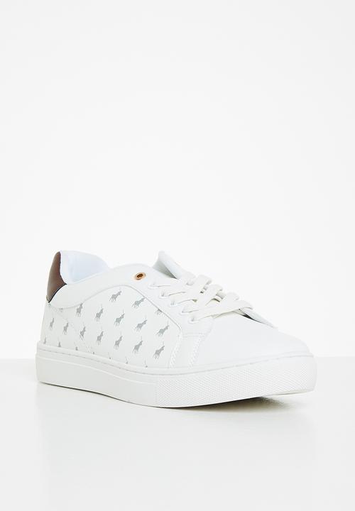 POLO - Tonal monogram sneaker - white