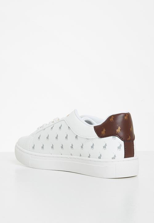 POLO - Tonal monogram sneaker - white