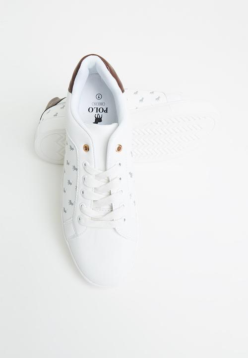 POLO - Tonal monogram sneaker - white