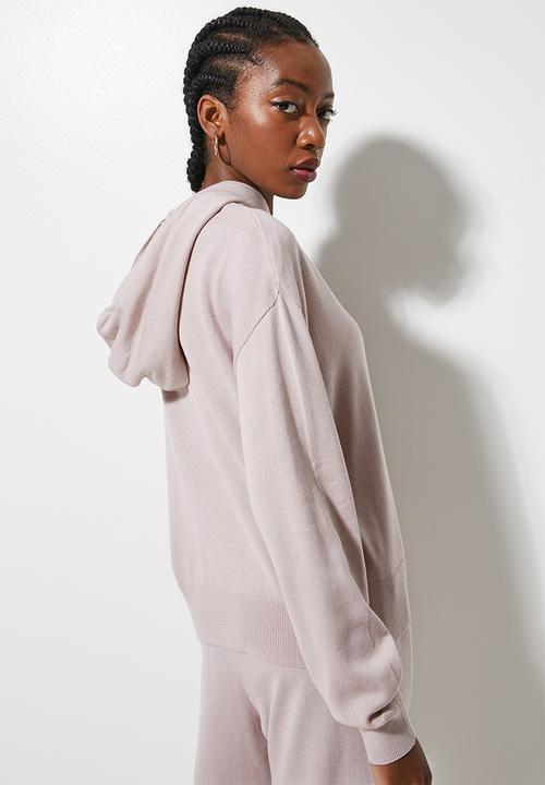 Superbalist - Cotton knitwear hoodie - pink