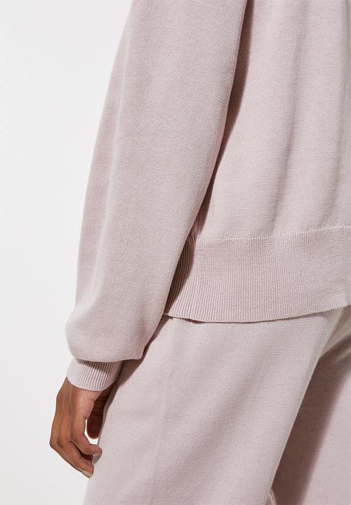 Superbalist - Cotton knitwear hoodie - pink