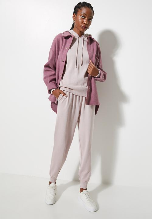 Superbalist - Cotton knitwear hoodie - pink