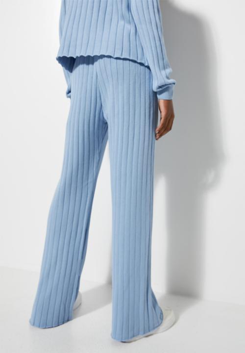 Superbalist - Rib wide leg - light blue