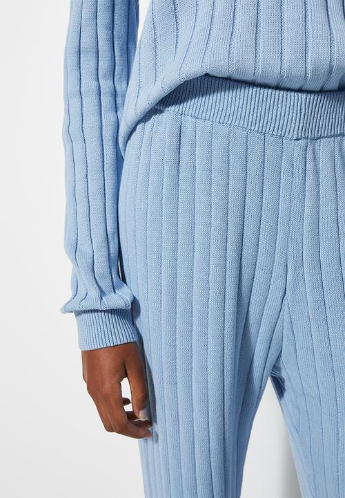 Superbalist - Rib wide leg - light blue