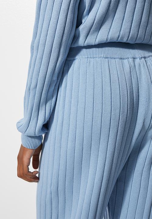 Superbalist - Rib wide leg - light blue